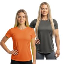 Kit 2 Camisetas Dry Fit Feminina Manga Curta Trendixx Secagem Rápida e Conforto