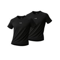 Kit 2 Camisetas Esportivas Homens Fitness Toque Macio Monk Kit 2 Camisetas Esportivas Homens Fitness Toque Macio Monk