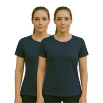 Kit 2 Camisetas Feminina Básica Dry Fit Lisa Tradicional