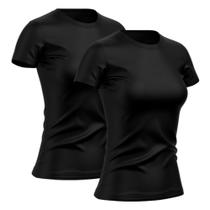 Kit 2 Camisetas Feminina Dry Básica Lisa Proteção Solar UV Térmica Camisa Blusa