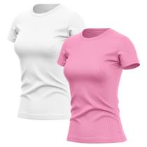 Kit 2 Camisetas Feminina Dry Fit Básica Lisa Proteção Solar UV Térmica Blusa Academia Esporte Camisa Kit 2 Camisetas Feminina Dry Fit Básica Lisa Proteção Solar UV Térmica Blusa Academia Esporte Camisa