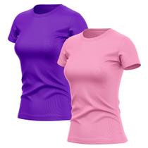 Kit 2 Camisetas Feminina Dry Fit Básica Lisa Proteção Solar UV Térmica Blusa Academia Esporte Camisa Kit 2 Camisetas Feminina Dry Fit Básica Lisa Proteção Solar UV Térmica Blusa Academia Esporte Camisa