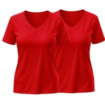 Kit 2 Camisetas Feminina Dry Fit Básica Lisa Proteção Solar UV Térmica Blusa Academia Esporte Camisa