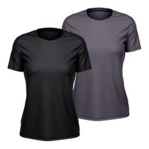 Kit 2 Camisetas Feminina Dry Manga Curta Proteção UV Slim Fit Básica Camisa Blusa Academia Treino Fitness Esporte - ThreadTrove