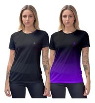 Kit 2 Camisetas Feminina Fitness Academia Treino Proteção Uv