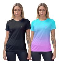 Kit 2 Camisetas Feminina Fitness Academia Treino Proteção Uv