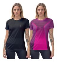 Kit 2 Camisetas Feminina Fitness Academia Treino Proteção Uv