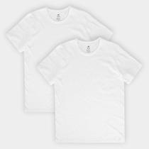 Kit 2 Camisetas Hering Slim Básicas Masculina - Branca Kit 2 Camisetas Hering Slim Básicas Masculina - Branca