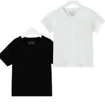 Kit 2 Camisetas Infantil Lisa Gola Redonda 100% Algodão 30.1 Kit 2 Camisetas Infantil Lisa Gola Redonda 100% Algodão 30.1