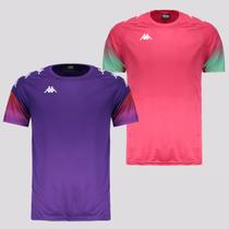 Kit 2 Camisetas Kappa Bearr Rosa e Roxa