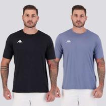 Kit 2 Camisetas Kappa Lawson Cinza e Preta