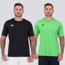 Kit 2 Camisetas Kappa Lawson Verde e Preta