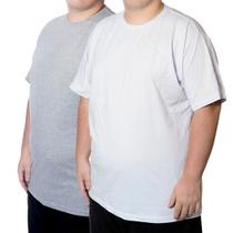 Kit 2 Camisetas Lisa Básica Plus Size Tamanho Grande Masculina Algodão G1 G2 G3 Qualidade Premium Diversas Cores