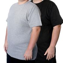 Kit 2 Camisetas Lisa Básica Plus Size Tamanho Grande Masculina Algodão G1 G2 G3 Qualidade Premium Diversas Cores