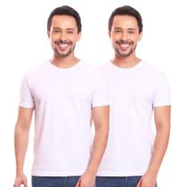 Kit 2 Camisetas Lisa Masculina Básica Gola Canelada Reforçada 100% Algodão Blusa Camisa