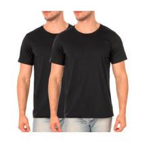 Kit 2 Camisetas Lisas Masculinas Algodão Conforto Dia a Dia