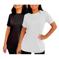 KIT 2 Camisetas Longline Feminina Para Academia Cobre Bumbum Dry Fit Esportivo Para Treino Básica