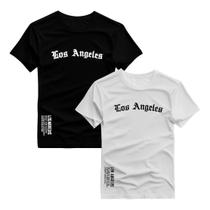 Kit 2 Camisetas Los Angeles Premium Estampada 100% Algodão Malha 30.1 Kit 2 Camisetas Los Angeles Premium Estampada 100% Algodão Malha 30.1