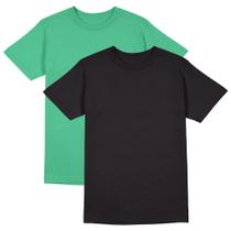 Kit 2 Camisetas Manga Curta Geogus Masculina Blusa Camisa Lisa Básica 100% Algodão