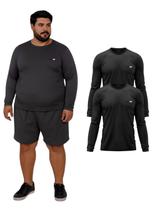Kit 2 Camisetas Manga Longa Com Proteção UV FPS50 Plus Size