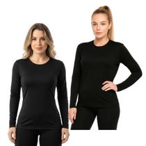 Kit 2 Camisetas Manga Longa Feminina Dry Proteção UV Básica Kit 2 Camisetas Manga Longa Feminina Dry Proteção UV Básica