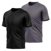 Kit 2 Camisetas Masculina Dry Manga Curta Proteção UV Slim Fit Básica Academia Treino Fitness