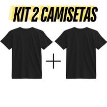 Kit 2 Camisetas Masculina Lisa Algodão Premium Confortável Casual
