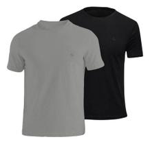 Kit 2 Camisetas Masculina Lisa Premium Em Algodão Básica Plus Size Manga Curta