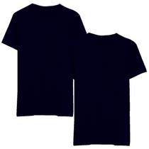 Kit 2 Camisetas Masculina Lisa Resistente Azul Marinho Moda