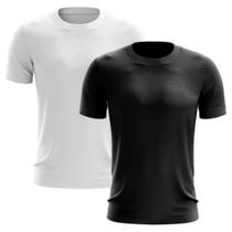 Kit 2 Camisetas Masculina Manga Curta Dry Básica Lisa Proteção Solar UV Térmica Blusa Academia