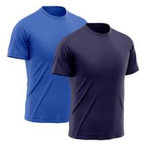 Kit 2 Camisetas Masculina Manga Curta Good Look Dry Fit Proteção Solar UV Fitness Academia Treino Camisa Confortável