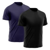 Kit 2 Camisetas Masculina Manga Curta Good Look Dry Fit Proteção Solar UV Fitness Academia Treino Camisa Confortável