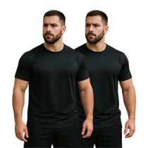 Kit 2 Camisetas Masculina Poliéster Seca Rápido Não Amassa