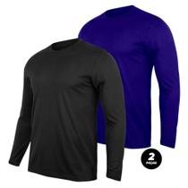 Kit 2 Camisetas Masculina Proteção UV Manga Longa Esporte