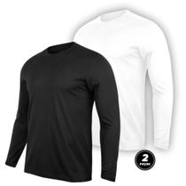 Kit 2 Camisetas Masculina Proteção UV Manga Longa Esporte