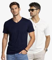 Kit 2 Camisetas Masculinas Básicas Com Gola Em V Select Sortido Kit 2 Camisetas Masculinas Básicas Com Gola Em V Select Sortido