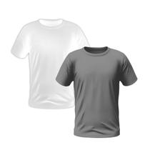 Kit 2 Camisetas Masculinas Camisa Manga Curta Lisa Premium (Cinza, Branco)