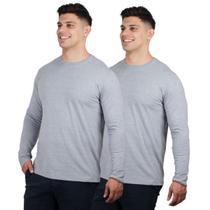 Kit 2 Camisetas Masculinas Manga Longa 100% Algodão Premium Kit 2 Camisetas Masculinas Manga Longa 100% Algodão Premium