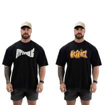 Kit 2 Camisetas Masculinas Oversized Hyperbolic & King Kit 2 Camisetas Masculinas Oversized Hyperbolic & King
