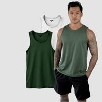 Kit 2 Camisetas Masculinas Regata T-shirt Lisa Básica 100% Algodão