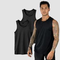 Kit 2 Camisetas Masculinas Regata T-shirt Lisa Básica 100% Algodão