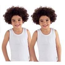 Kit 2 Camisetas Menino Camisa Regata Juvenil 100% Algodão Lisa Esportiva do 1 Ao 16 anos