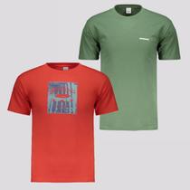 Kit 2 Camisetas Nicoboco Verde e Vermelho