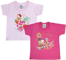 Kit 2 camisetas para bebê turma da mônica - piu piu malwee