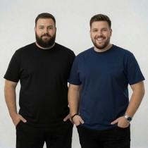 Kit 2 Camisetas Plus Size G1 ao G5 Masculina 100% algodão Alta Qualidade Extra Grande G1 G2 G3 G4 G Kit 2 Camisetas Plus Size G1 ao G5 Masculina 100% algodão Alta Qualidade Extra Grande G1 G2 G3 G4 G