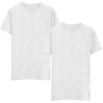 Kit 2 Camisetas Premium Masculina Branca Lisa Confortável