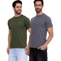 Kit 2 camisetas Premium Verde Militar e Chumbo Kit 2 camisetas Premium Verde Militar e Chumbo