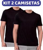 Kit 2 Camisetas Pretas Malha Fria PV