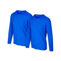 Kit 2 Camisetas Proteção Solar Permanente UV50+ Tecido Gelado Slim Fitness