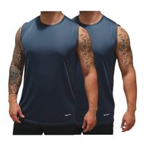 Kit 2 Camisetas Regata Lisa Masculina Dry Fit Esporte Caimento perfeito - TRV